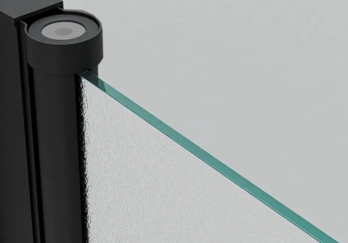 ALFA-V LINE Black 110 Grape Sprchové dveře jednokřídlé s pevnou stěnou v rovině (85+30)