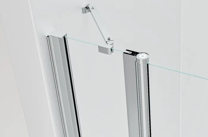 ALFA LINE Black 115 Čiré Sprchové dveře jednokřídlé s pevnou stěnou v rovině (85+30)