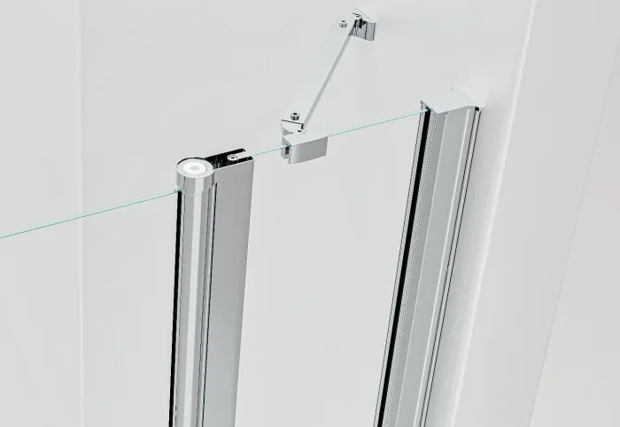 BETA LINE Chrom 125 Grape Sprchové dveře dvoukřídlé s pevnou stěnou v rovině (95+30)