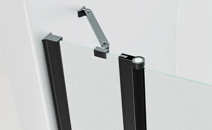 ALFA LINE Black 115 Grape Sprchové dveře jednokřídlé s pevnou stěnou v rovině (85+30)