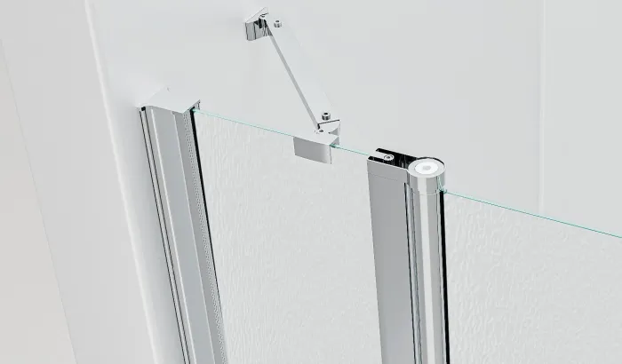 ALFA LINE Chrom 115 Grape Sprchové dveře jednokřídlé s pevnou stěnou v rovině (85+30)