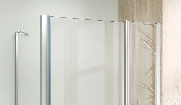 ALFA-V LINE COMBI Chrom 120x90 Čiré Sprchový kout s pevnou stěnou v rovině (90+30/90)