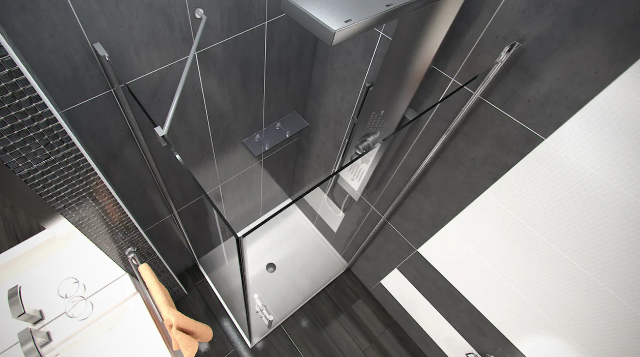 ALFA COMBI 65 x 90 cm Clear Well Luxusní sprchová zástěna