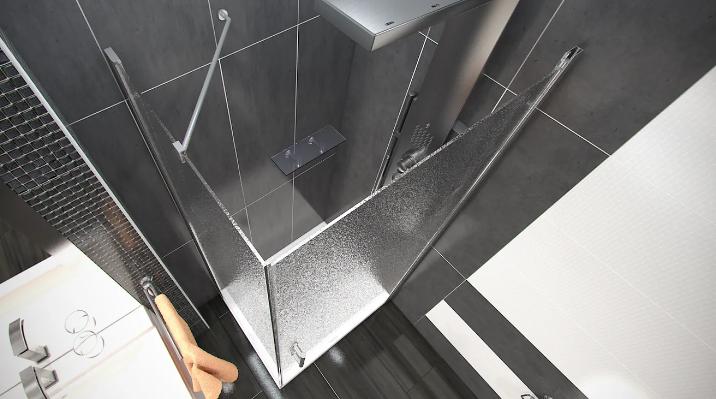 ALFA COMBI 95 x 100 cm Grape Luxusní sprchová zástěna