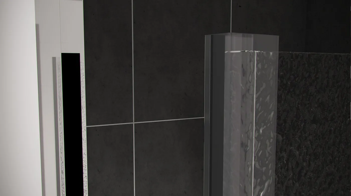 ALFA COMBI 95 x 100 cm Grape Luxusní sprchová zástěna