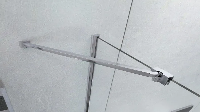 ALFA LINE Black 115 Čiré Sprchové dveře jednokřídlé s pevnou stěnou v rovině (85+30)