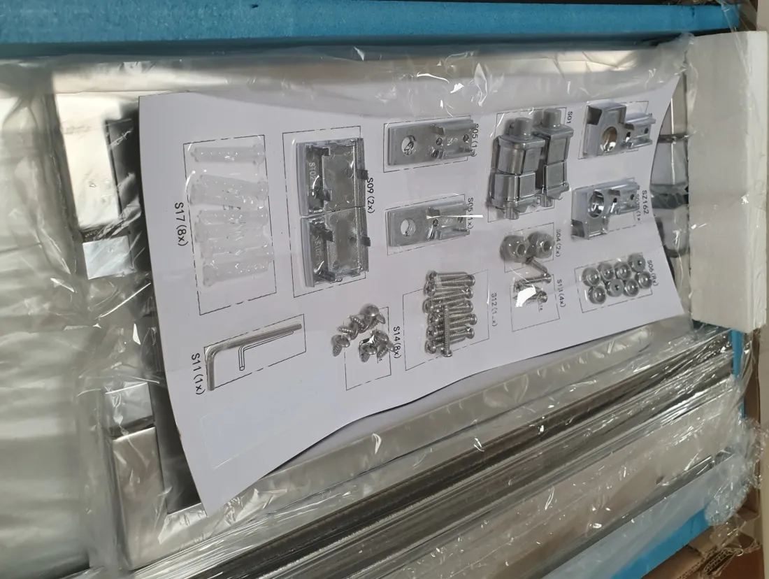 HANY 88-92 Čiré Sprchové dveře otevírací dvoukřídlé