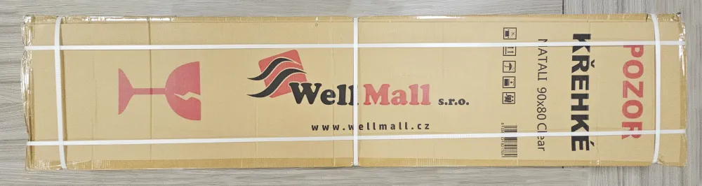 NATALI HARD 90x80 Clear Levý Sprchový kout asymetrický