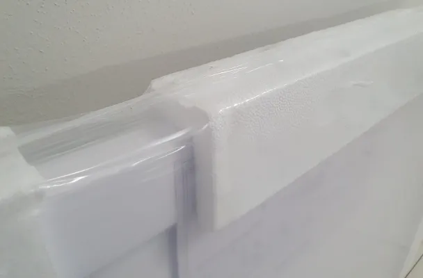 HARD 90x90x3,5 čtvrtkruhová mramorová vanička