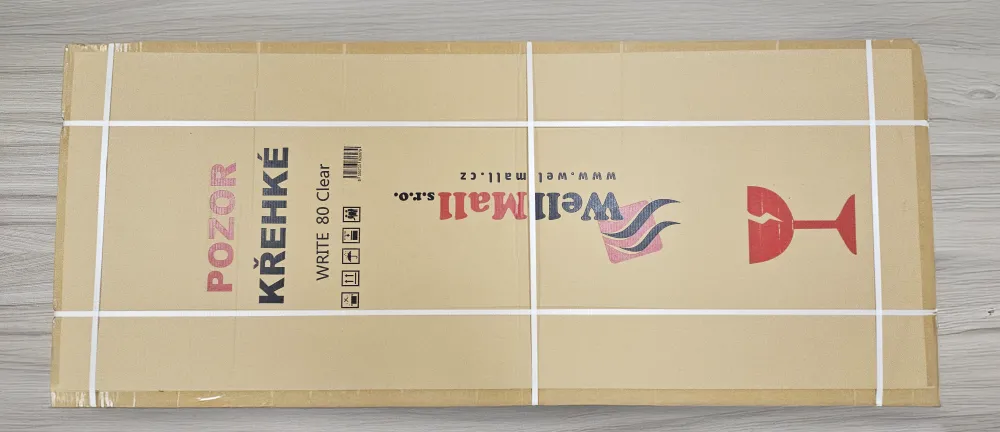 WRITE 80 Clear Zalamovací sprchové dveře