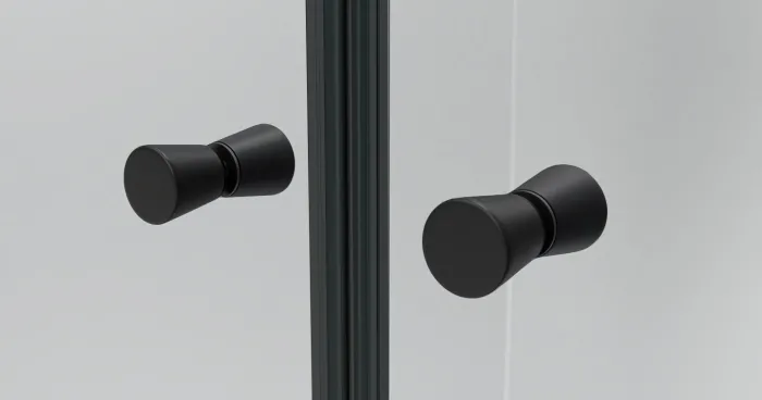 BETA Black 140 Čiré Sprchové dveře do niky dvoukřídlé černé