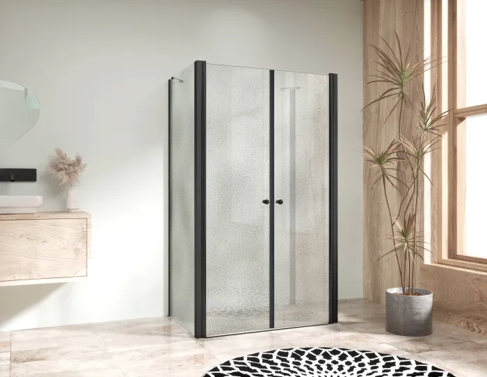 BETA COMBI II Black 90x110x90 Grape Sprchový kout nástěnný