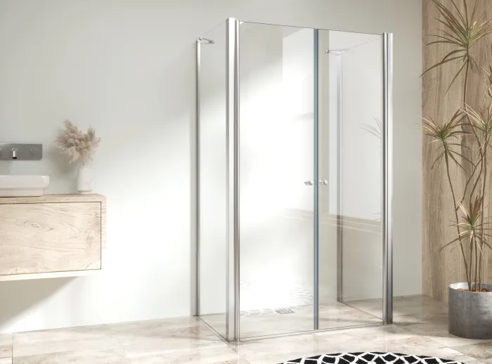 BETA COMBI II Chrom 80x110x80 Čiré Sprchový kout nástěnný