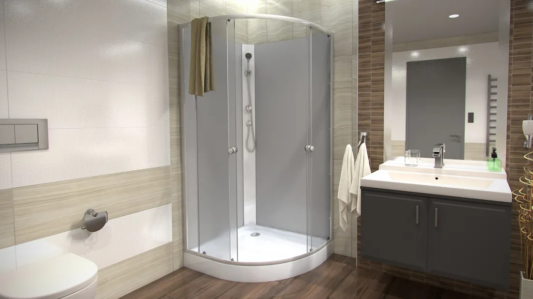 BIANCA 100x80 levá Feel Sprchový box