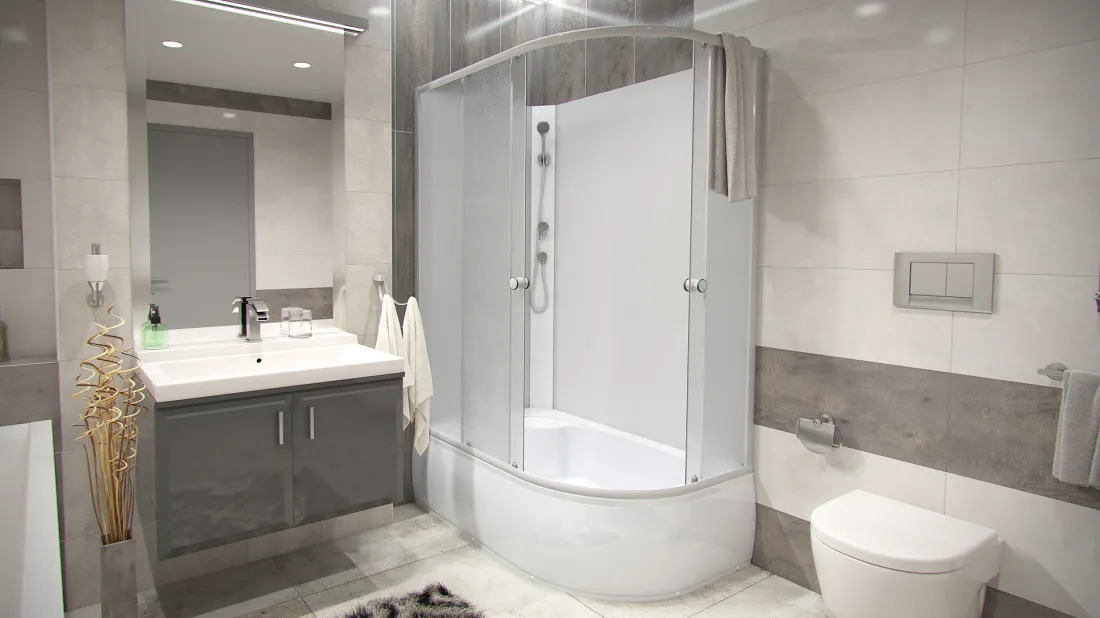 BIANCA 120 HIGH levá Sprchový box