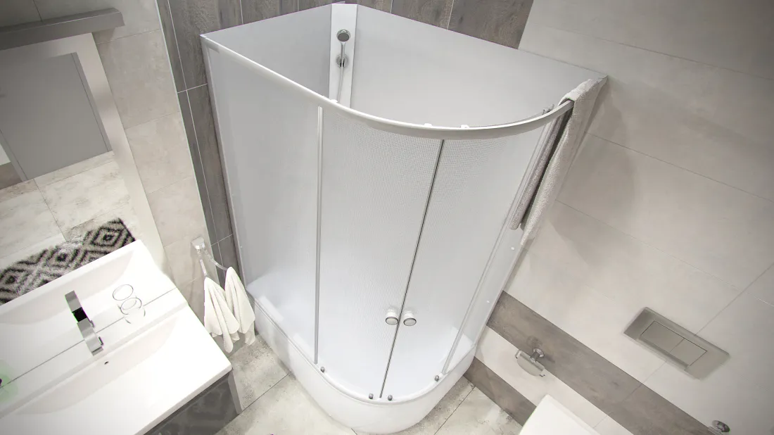 BIANCA 120 HIGH levá Sprchový box