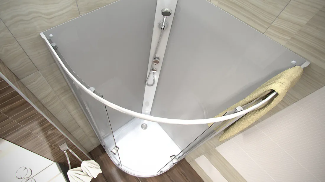 BIANCA 90 RENO Sprchový box s mramorovou vaničkou