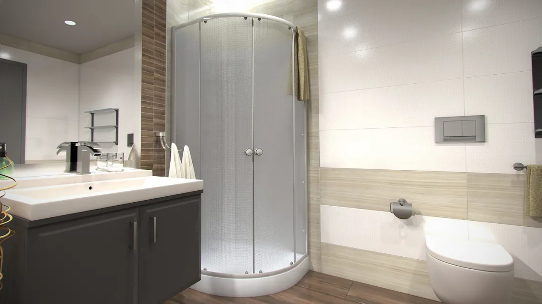 BIANCA 90 RENO Sprchový box s mramorovou vaničkou