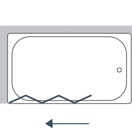 DANCE 5 Vanová zástěna pětidílná skládací 120x140