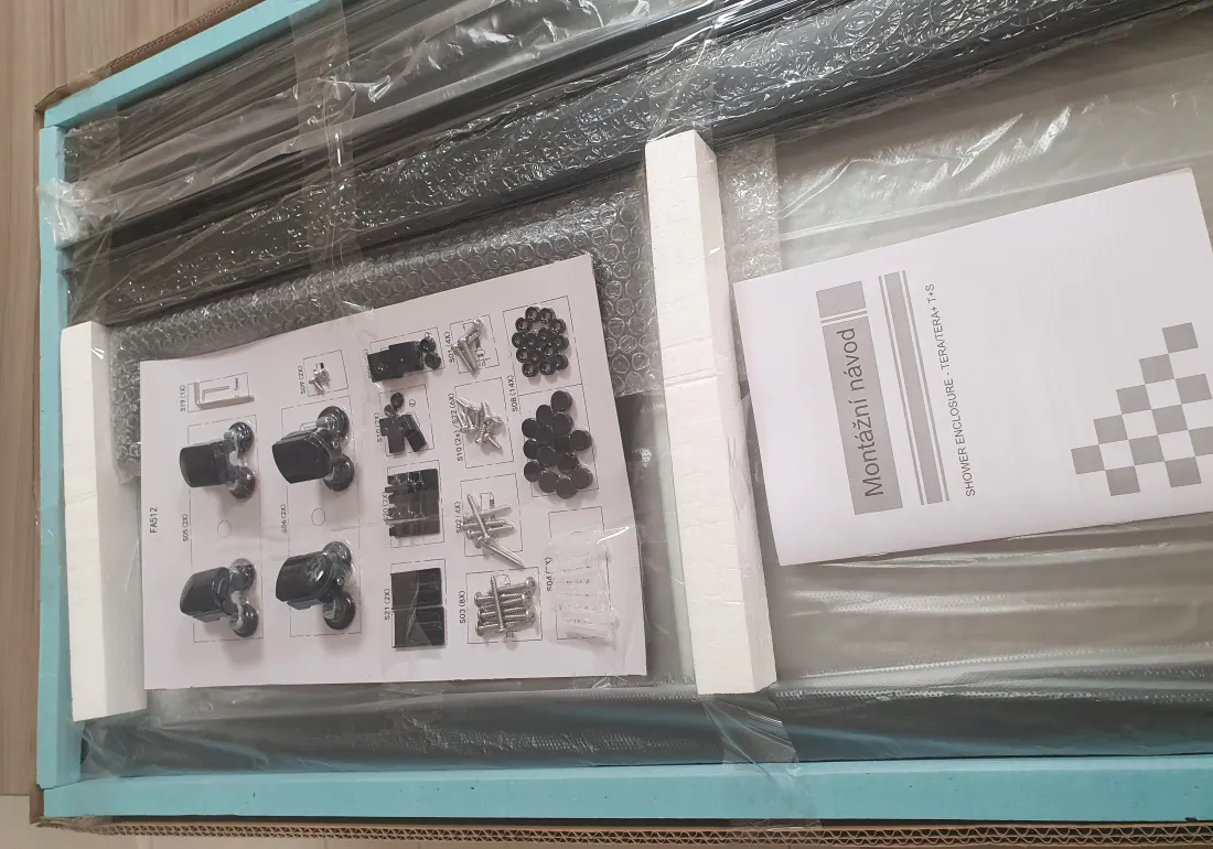 TERA Black 100-105 Grape Sprchové dveře posuvné