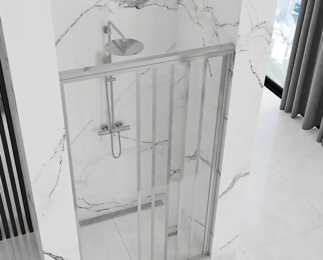 AXEL 91,5-101,5 chrom Well Sprchové dveře trojdílné - posuvné