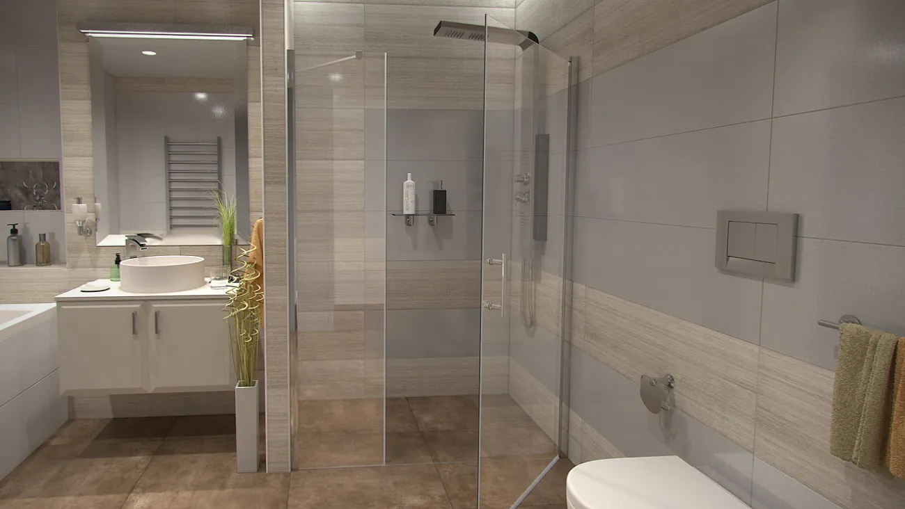 GAMA 120×190 cm čiré sprchové dveře do niky