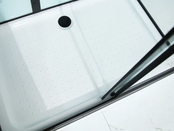 GLASS 120x80x225 Černý Masážní sprchový box obdélníkový