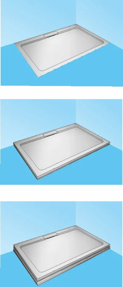 HARD 90x90x3,5 čtvrtkruhová mramorová vanička