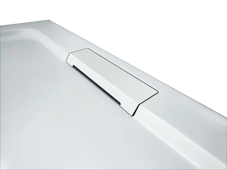 HARD 90x90x3,5 čtvrtkruhová mramorová vanička