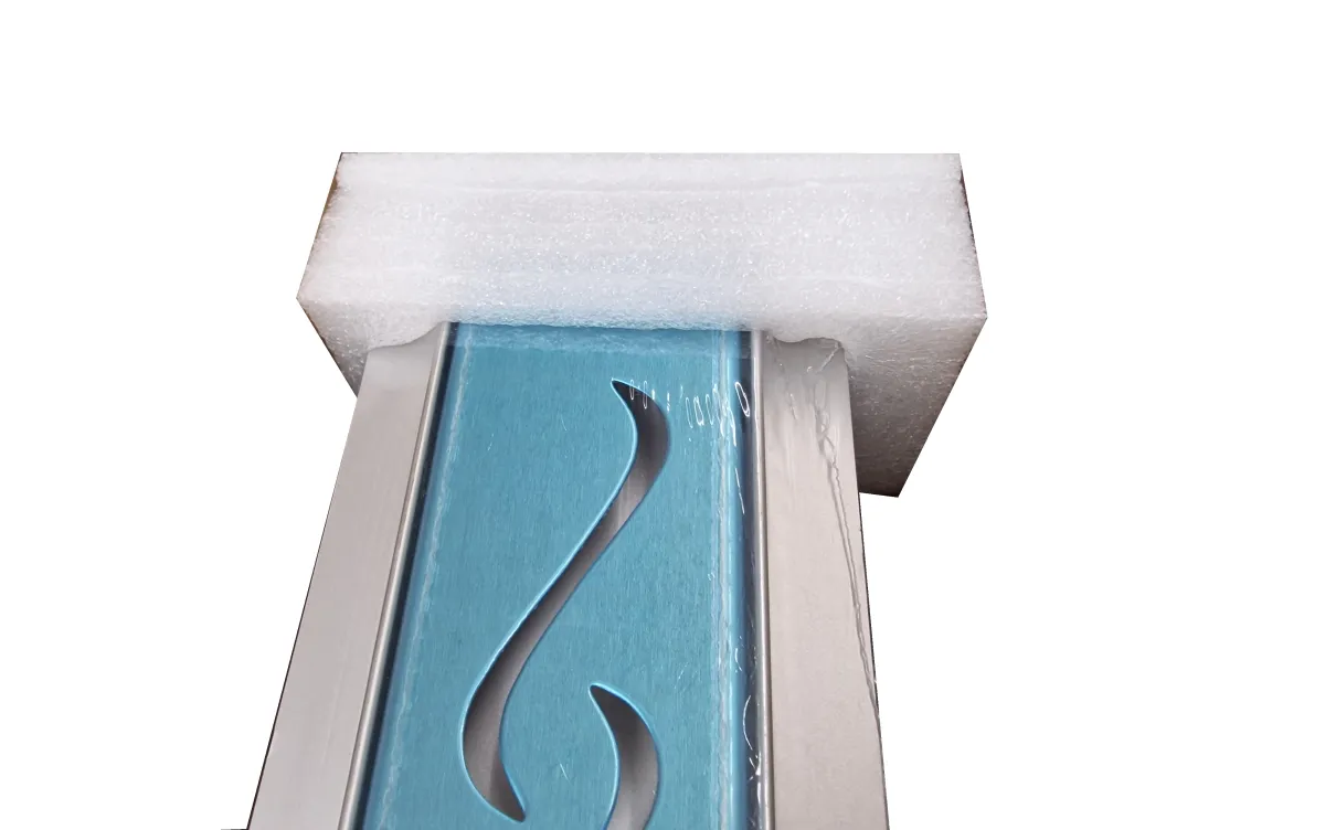 W-DRAINWELL 70 Chrom Odtokový podlahový žlab, vlnky