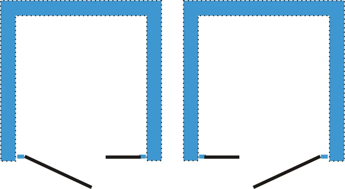 GAMA 100×190 cm grape sprchové dveře do niky
