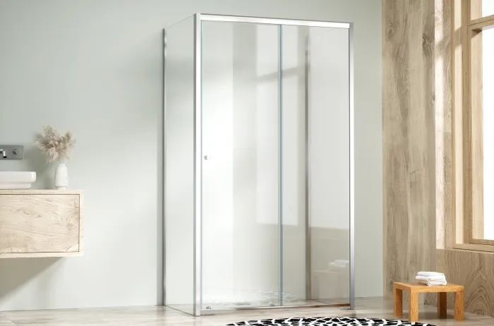 NICOL COMBI II Chrom 90x90x90 Čiré Sprchový kout s posuvnými dveřmi