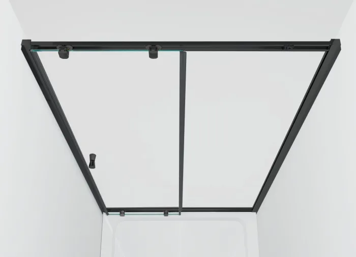 NICOL Black 115 čiré Sprchové posuvné dveře do niky černé