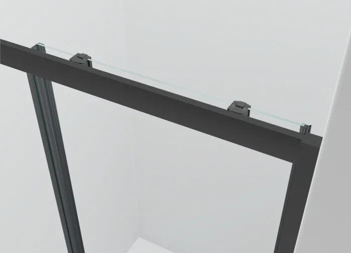 NICOL Black 115 čiré Sprchové posuvné dveře do niky černé