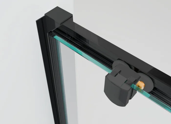 NICOL Black 115 čiré Sprchové posuvné dveře do niky černé