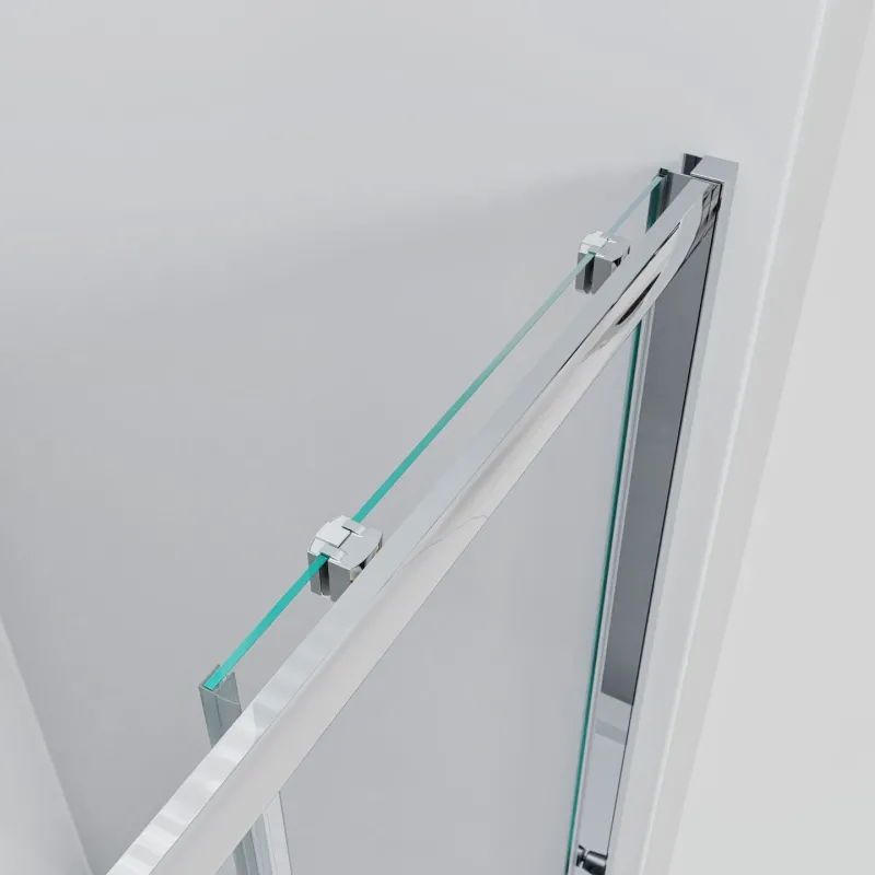 Sprchový kout s posuvnými dveřmi a mramorovou vaničkou 120x90, chrom, čiré - NICOL ROCKY