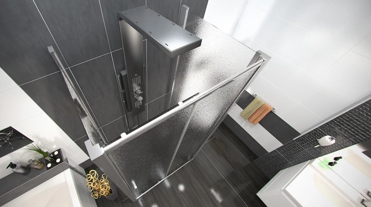 NICOL COMBI II 80x100x80 Grape Well Sprchový kout nástěnný