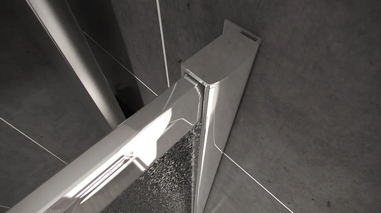 NICOL ROCKY 100x80 grape Well sprchová zástěna obdélníková s mramorovou vaničkou