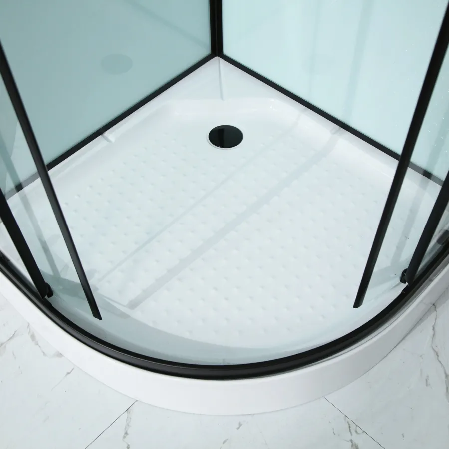 NOTRE 90 ČERNÝ Sprchový box čtvrtkruhový