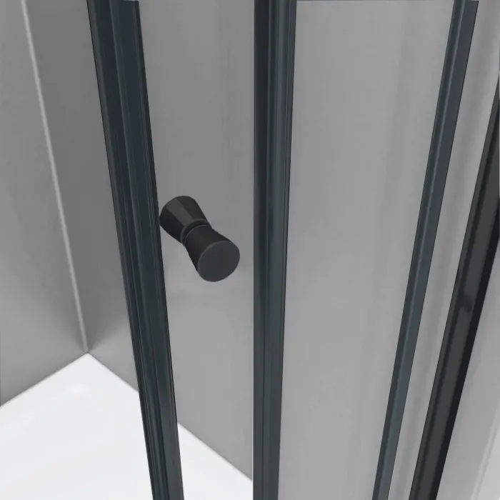 POINT BLACK ROCKY 90x80 Clear Obdélníkový sprchový kout s mramorovou vaničkou