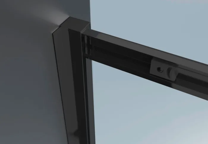 POINT BLACK ROCKY 90 Clear Čtvrtkruhový sprchový kout s mramorovou vaničkou