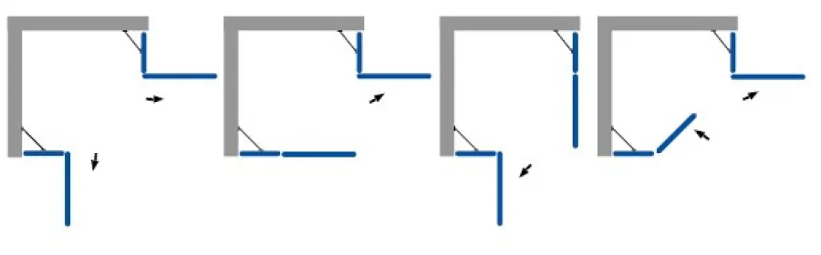 RIKA DUE 100x100 Čiré Sprchová zástěna otevírací čtvercová