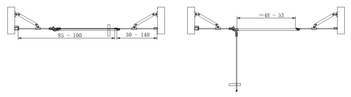 RIKA LINE 125 levé Grape Sprchové dveře otevírací s pevnou stěnou v rovině