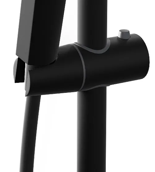 EAST Black Sprchový set s termostatickou baterií - kulatý- černý