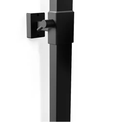 WEST Black Sprchový set s termostatickou baterií - hranatý, černý