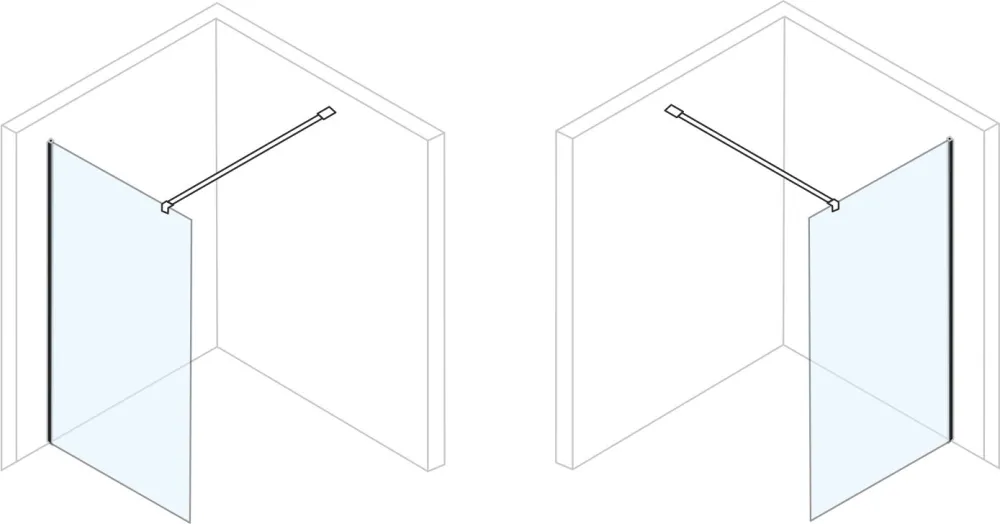 ERSA 120 Čiré Pevná sprchová zástěna walk-in