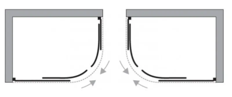POINT AS 100x80 Grape Asymetrická sprchová zástěna