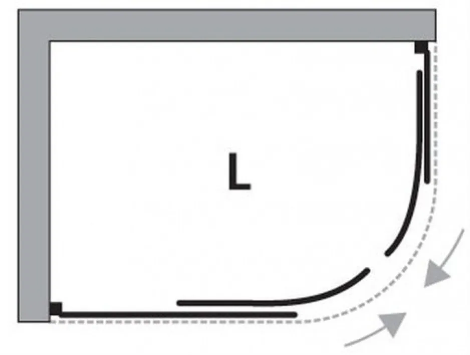 TORINO 120x80 Levá Sprchová zástěna