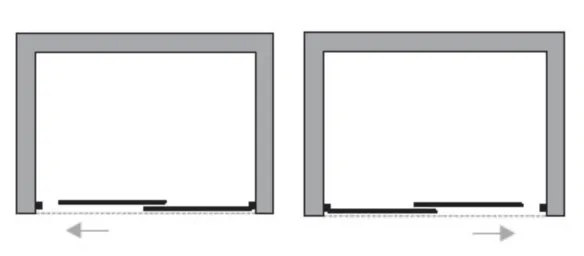 TERA 125-130 Čiré Sprchové dveře posuvné