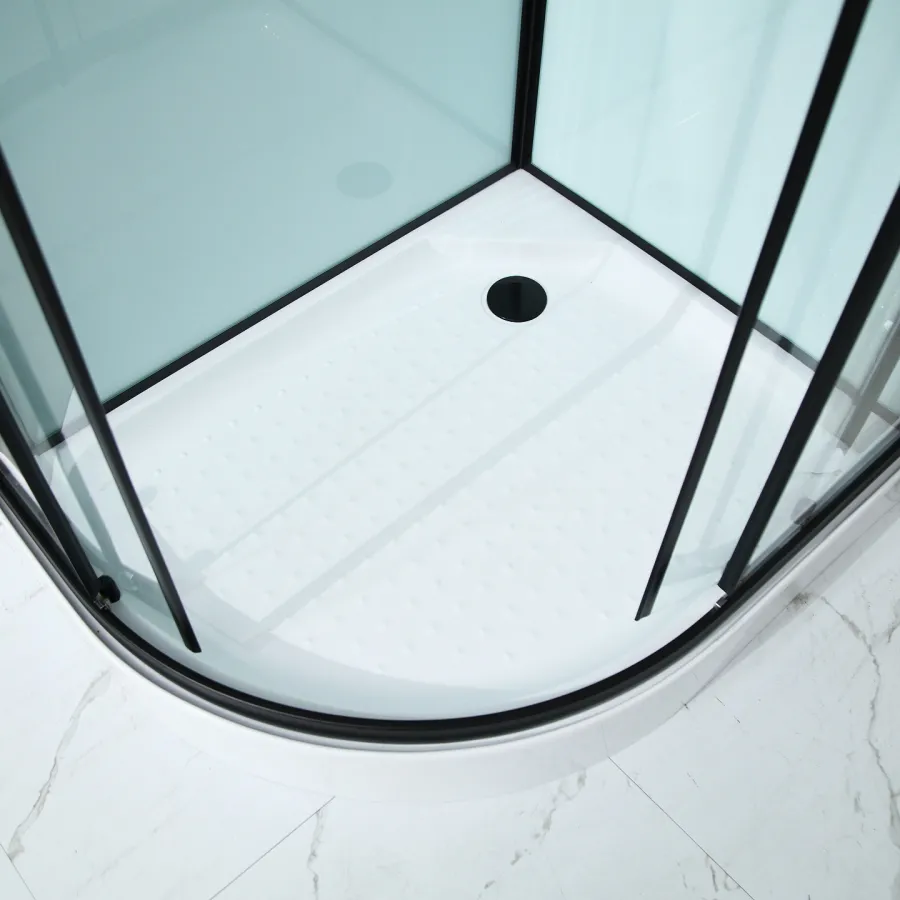 NOTRE AS-P 100x80 ČERNÝ Sprchový box asymetrický - pravé provedení